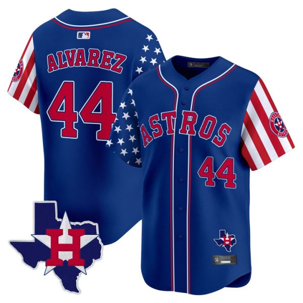 Houston Astros 2025 Independence Day Vapor Premier Limited Jersey Stitched Royal Yordan Alvarez