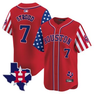 Houston Astros 2025 Independence Day Vapor Premier Limited Jersey V2 Stitched Red CJ Stroud