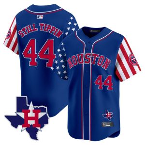 Houston Astros 2025 Independence Day Vapor Premier Limited Jersey V2 Stitched Royal Still Tippin