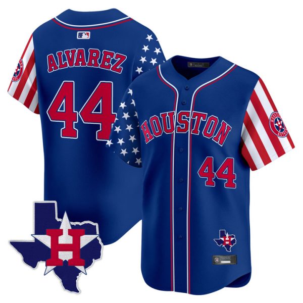 Houston Astros 2025 Independence Day Vapor Premier Limited Jersey V2 Stitched Royal Yordan Alvarez