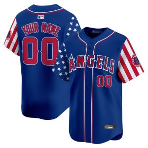 Los Angeles Angels 2025 Independence Day Vapor Premier Limited Custom Jersey Stitched Royal