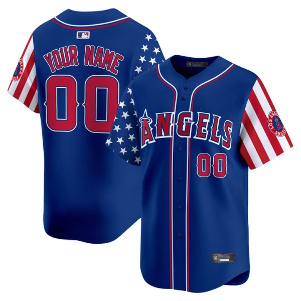 Los Angeles Angels 2025 Independence Day Vapor Premier Limited Custom Jersey Stitched Royal