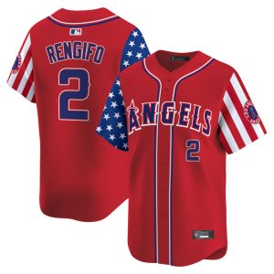 Los Angeles Angels 2025 Independence Day Vapor Premier Limited Jersey Stitched Red Luis Rengifo