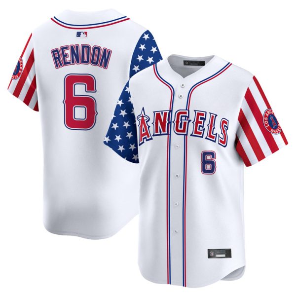 Los Angeles Angels 2025 Independence Day Vapor Premier Limited Jersey Stitched White Anthony Rendon
