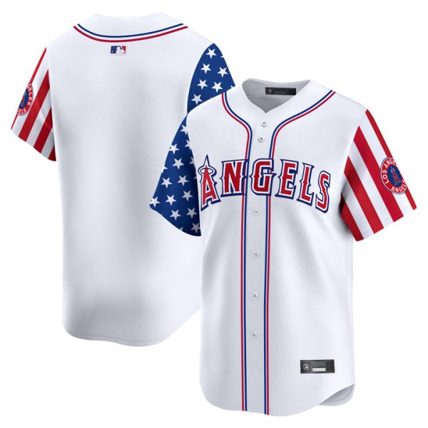 Los Angeles Angels 2025 Independence Day Vapor Premier Limited Jersey Stitched White Team