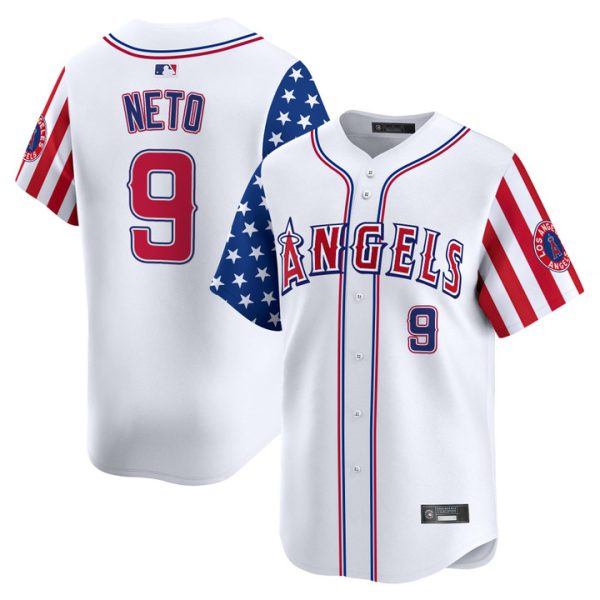 Los Angeles Angels 2025 Independence Day Vapor Premier Limited Jersey Stitched White Zach Neto