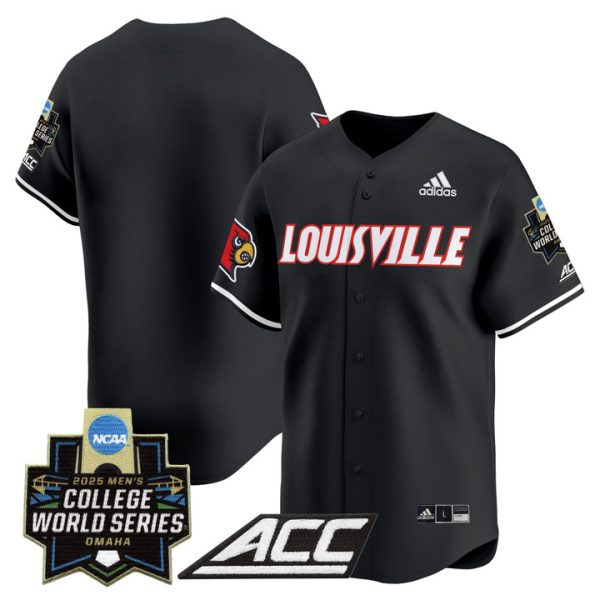 Louisville Cardinals 2025 World Series Vapor Premier Limited Jersey Stitched Black Team