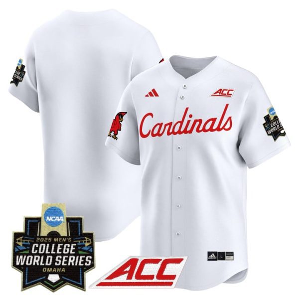 Louisville Cardinals 2025 World Series Vapor Premier Limited Jersey Stitched White Team