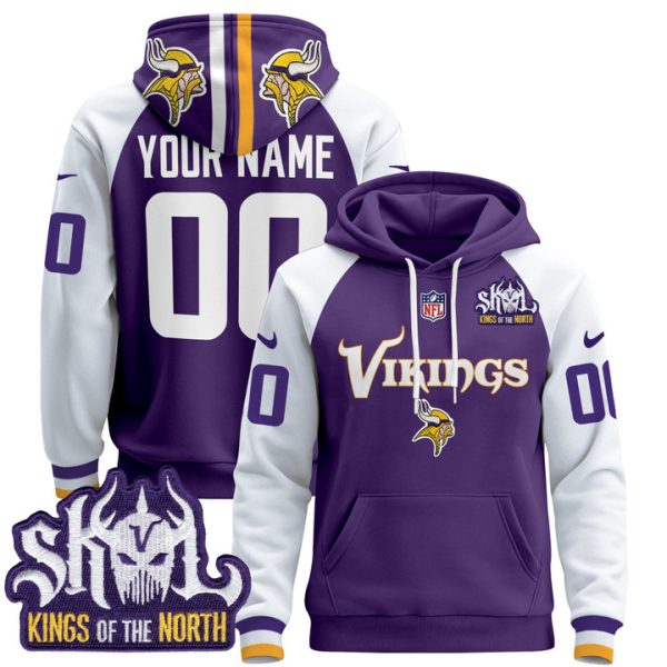 Minnesota Vikings 2024 Custom Pullover Stitched Hoodie - Purple Alternate