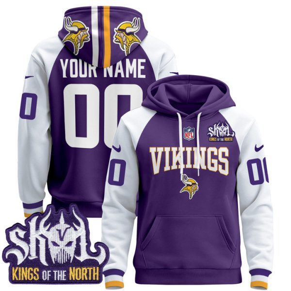 Minnesota Vikings 2024 Custom Pullover Stitched Hoodie - Purple Alternate