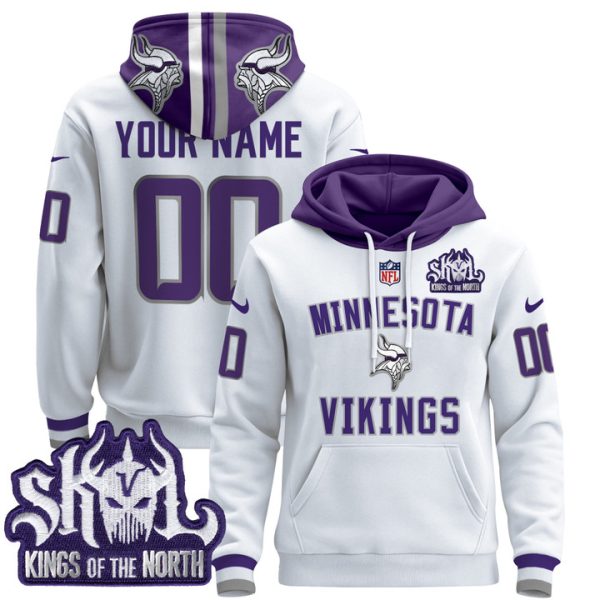 Minnesota Vikings 2024 Custom Pullover Stitched Hoodie - Winter Warrior