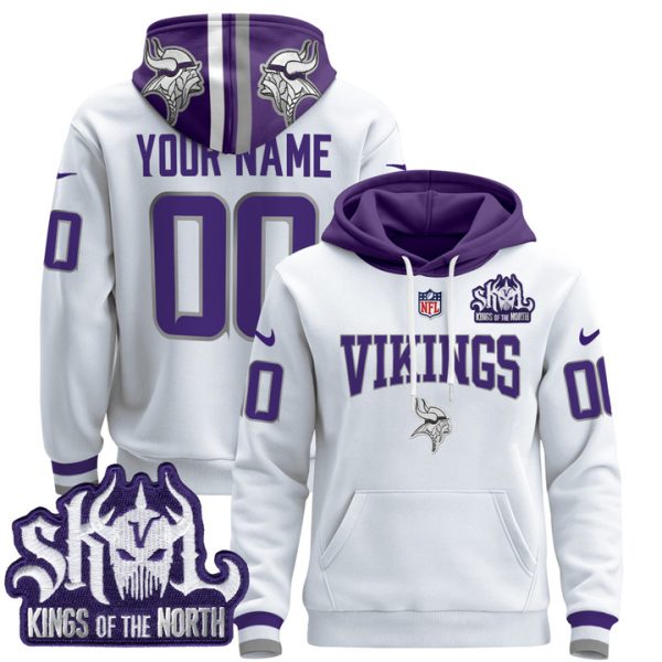 Minnesota Vikings 2024 Custom Pullover Stitched Hoodie - Winter Warrior