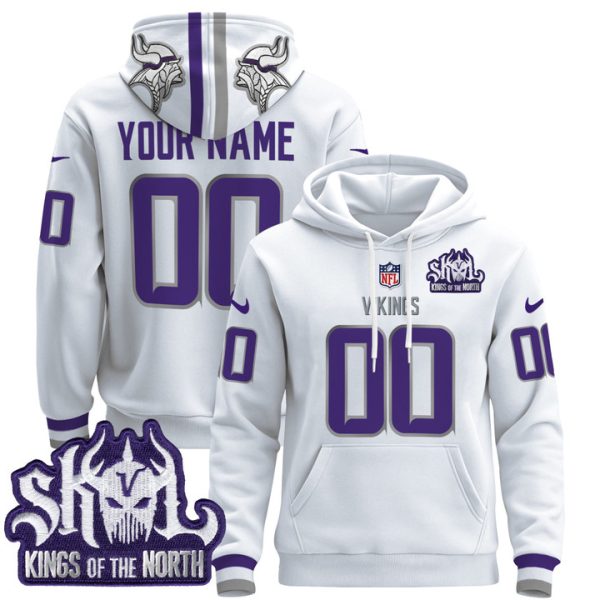 Minnesota Vikings 2024 Custom Pullover Stitched Hoodie - Winter Warrior