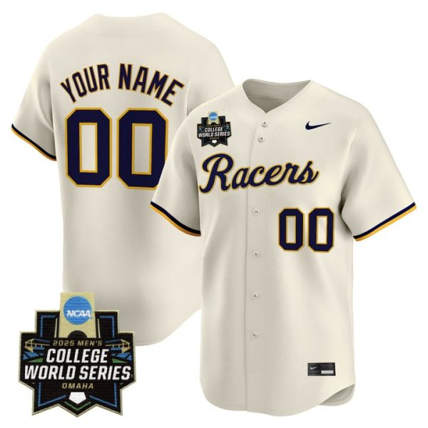 Murray State Racers 2025 World Series Vapor Premier Limited Custom Jersey Stitched Cream