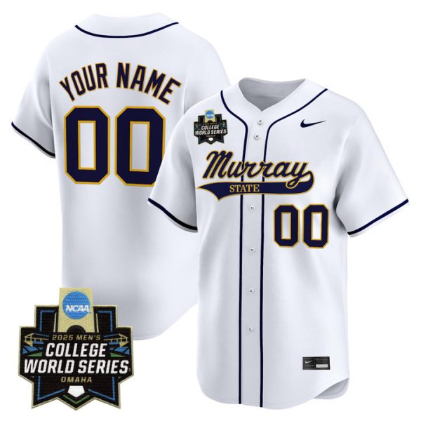 Murray State Racers 2025 World Series Vapor Premier Limited Custom Jersey Stitched White