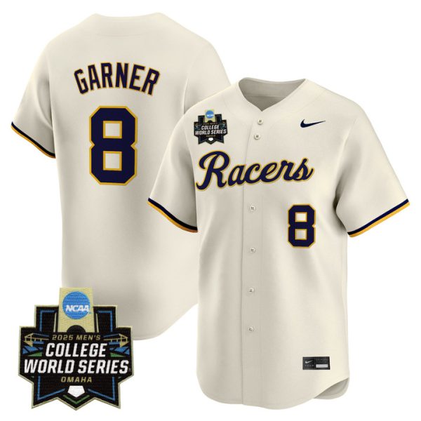 Murray State Racers 2025 World Series Vapor Premier Limited Jersey Stitched Cream Carson Garner