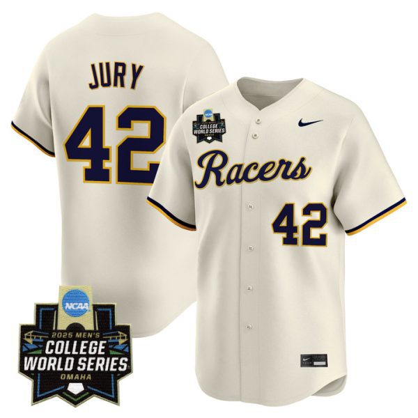 Murray State Racers 2025 World Series Vapor Premier Limited Jersey Stitched Cream Charlie Jury