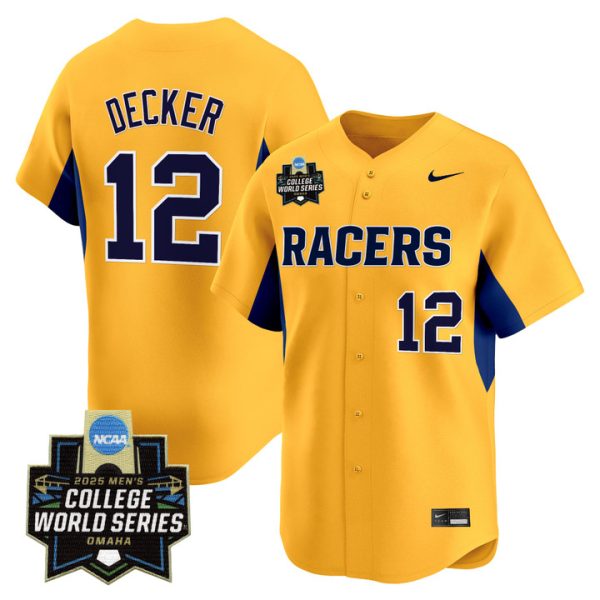 Murray State Racers 2025 World Series Vapor Premier Limited Jersey Stitched Gold Dominic Decker