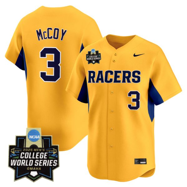 Murray State Racers 2025 World Series Vapor Premier Limited Jersey Stitched Gold Jackson McCoy