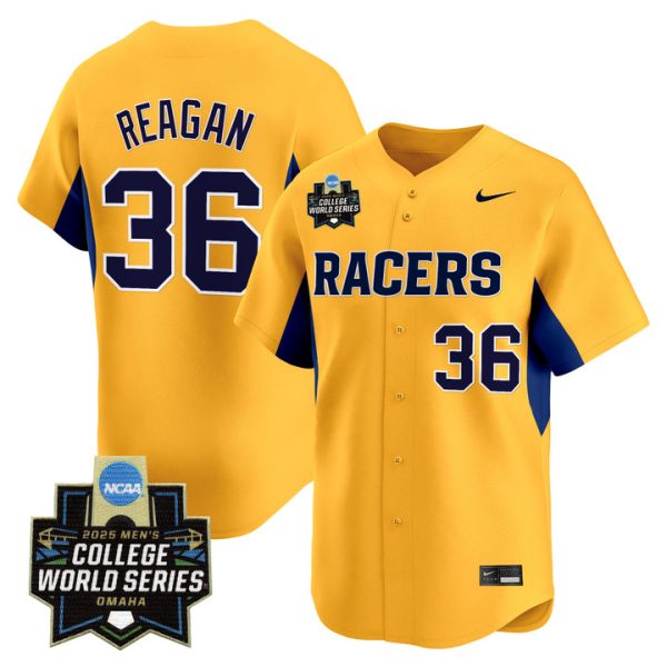 Murray State Racers 2025 World Series Vapor Premier Limited Jersey Stitched Gold Johnny Reagan