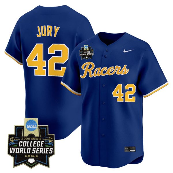 Murray State Racers 2025 World Series Vapor Premier Limited Jersey Stitched Navy Charlie Jury