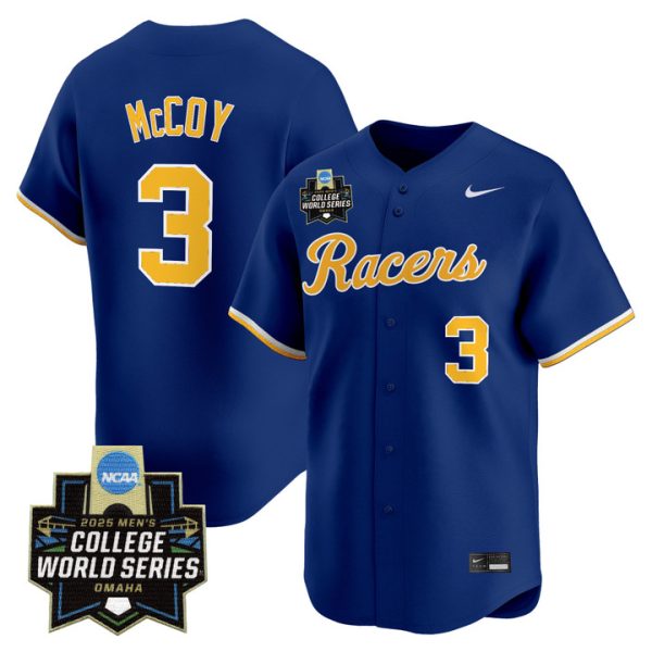 Murray State Racers 2025 World Series Vapor Premier Limited Jersey Stitched Navy Jackson McCoy