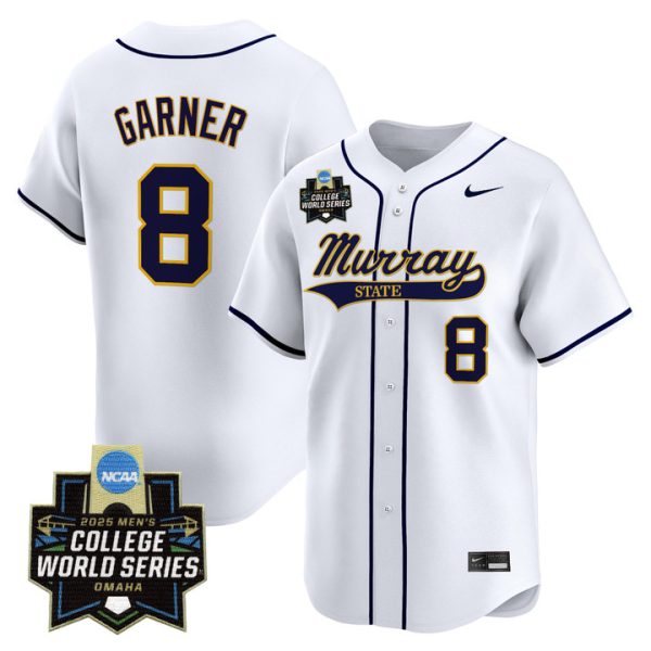 Murray State Racers 2025 World Series Vapor Premier Limited Jersey Stitched White Carson Garner