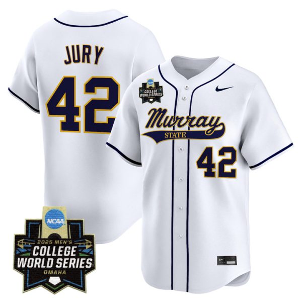 Murray State Racers 2025 World Series Vapor Premier Limited Jersey Stitched White Charlie Jury