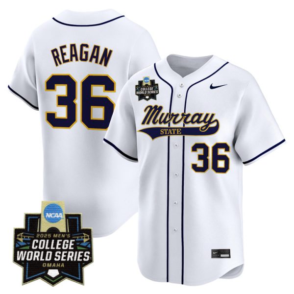 Murray State Racers 2025 World Series Vapor Premier Limited Jersey Stitched White Johnny Reagan