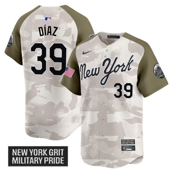 New York Mets 2025 Armed Forces Day Vapor Premier Limited Jersey Stitched Alternate Edwin Diaz