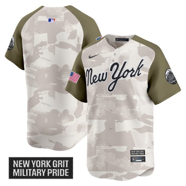 New York Mets 2025 Armed Forces Day Vapor Premier Limited Jersey Stitched Alternate Team