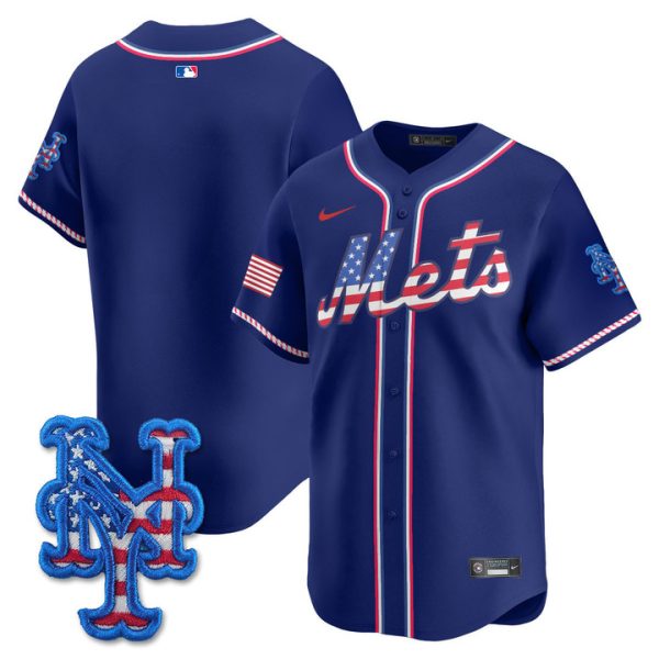 New York Mets 2025 Fourth of July Vapor Premier Limited Jersey Stitched Royal Team