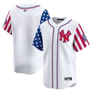 New York Yankees 2025 Independence Day Vapor Premier Limited Jersey Stitched White Team