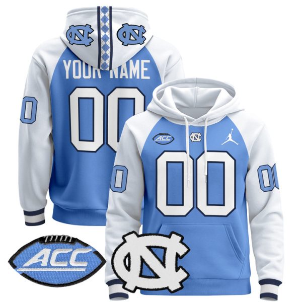 North Carolina Tar Heels 2024 Custom Pullover Stitched Hoodie - Blue Alternate