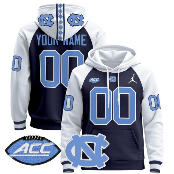 North Carolina Tar Heels 2024 Custom Pullover Stitched Hoodie - Navy Alternate