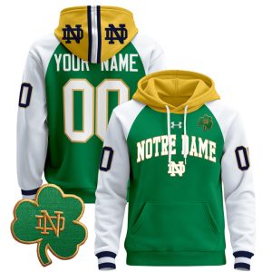 Notre Dame Fighting Irish 2024 Custom Pullover Stitched Hoodie - Green Alternate