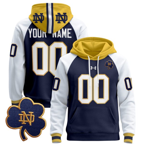 Notre Dame Fighting Irish 2024 Custom Pullover Stitched Hoodie - Navy Alternate