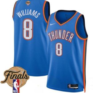 Oklahoma City Thunder #8 Jalen Williams Blue 2025 Finals Icon Edition Stitched Basketball Jersey
