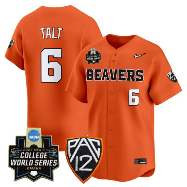Oregon State Beavers 2025 World Series Vapor Premier Limited Jersey Stitched Orange Easton Talt