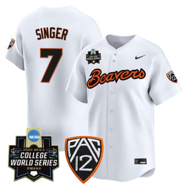 Oregon State Beavers 2025 World Series Vapor Premier Limited Jersey Stitched White AJ Singer