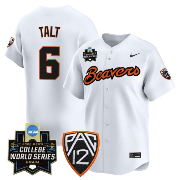 Oregon State Beavers 2025 World Series Vapor Premier Limited Jersey Stitched White Easton Talt