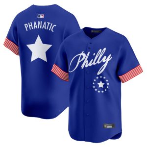 Philadelphia Phillies 2025 Independence Day Vapor Premier Limited Jersey V2 Stitched Royal Phanatic