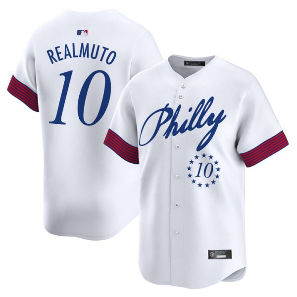 Philadelphia Phillies 2025 Independence Day Vapor Premier Limited Jersey V2 Stitched White J.T.Realmuto