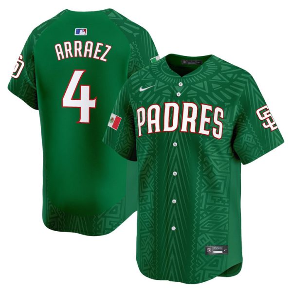 San Diego Padres 2025 Mexican Heritage Vapor Premier Limited Jersey - Stitched Green Luis Arraez
