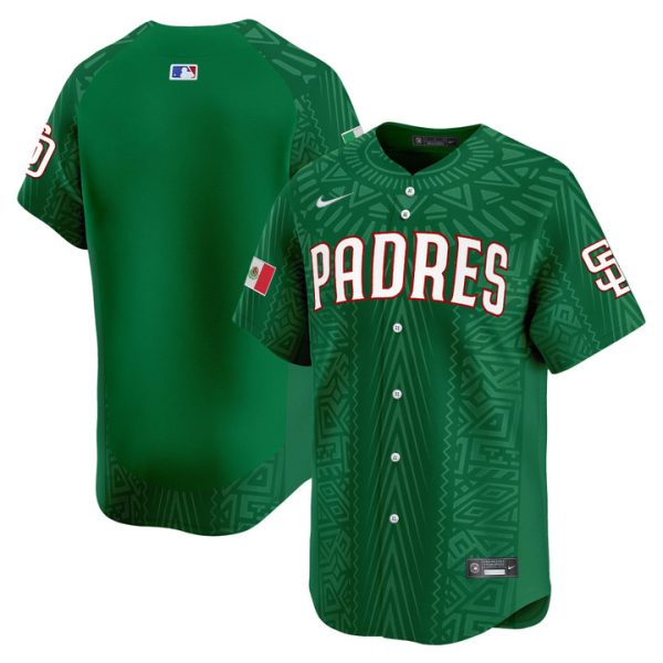 San Diego Padres 2025 Mexican Heritage Vapor Premier Limited Jersey - Stitched Green Team