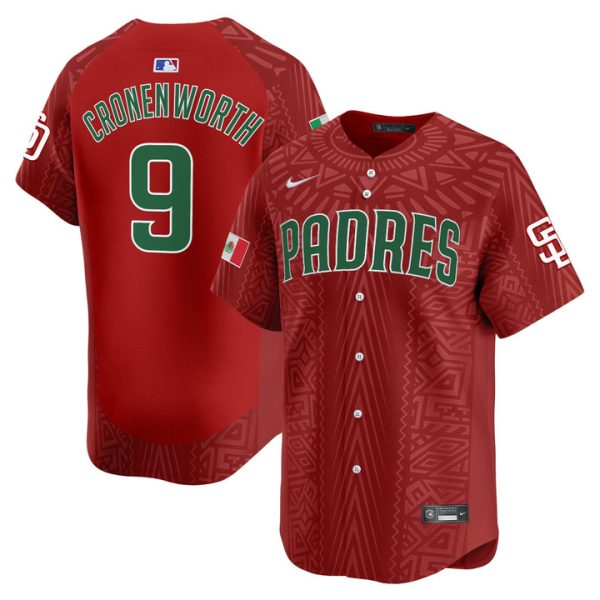 San Diego Padres 2025 Mexican Heritage Vapor Premier Limited Jersey - Stitched Red Jake Cronenworth