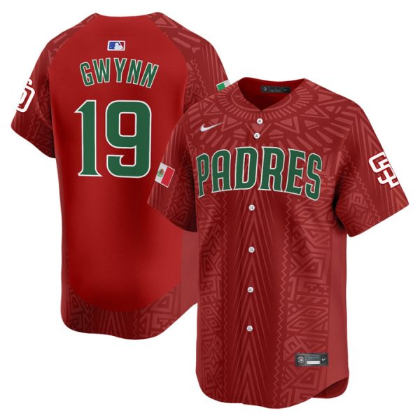 San Diego Padres 2025 Mexican Heritage Vapor Premier Limited Jersey - Stitched Red Tony Gwynn