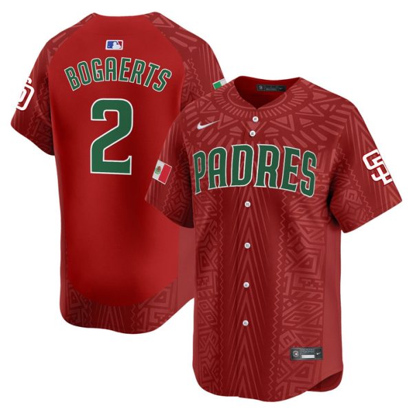San Diego Padres 2025 Mexican Heritage Vapor Premier Limited Jersey - Stitched Red Xander Bogaerts