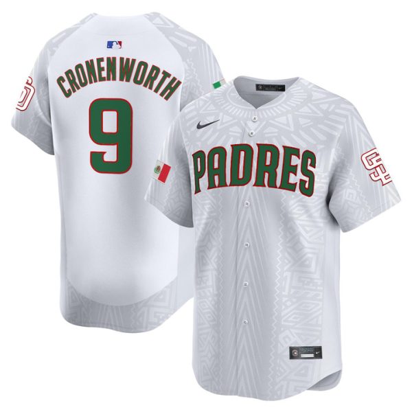 San Diego Padres 2025 Mexican Heritage Vapor Premier Limited Jersey - Stitched White Jake Cronenworth
