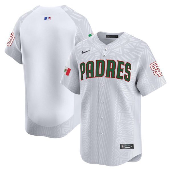 San Diego Padres 2025 Mexican Heritage Vapor Premier Limited Jersey - Stitched White Team